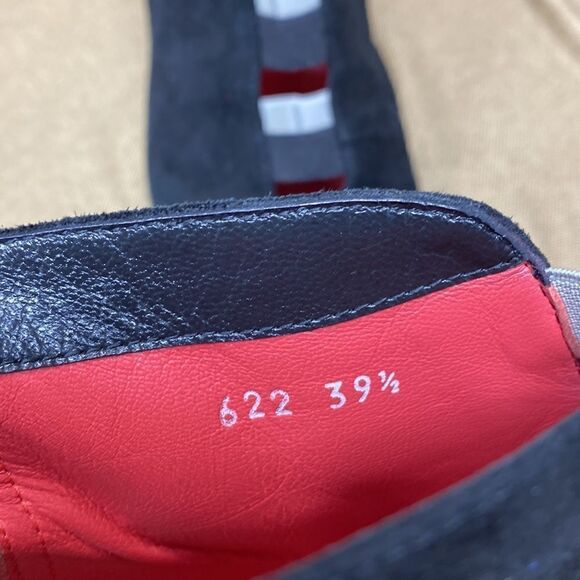 Pas De Rouge Suede Leather Booties Made in Italy - Picture 7 of 9